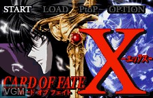 Title screen of the game X - Card of Fate on Bandai WonderSwan