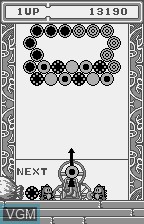 In-game screen of the game Puzzle Bobble on Bandai WonderSwan