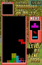In-game screen of the game Tetris on Bandai WonderSwan