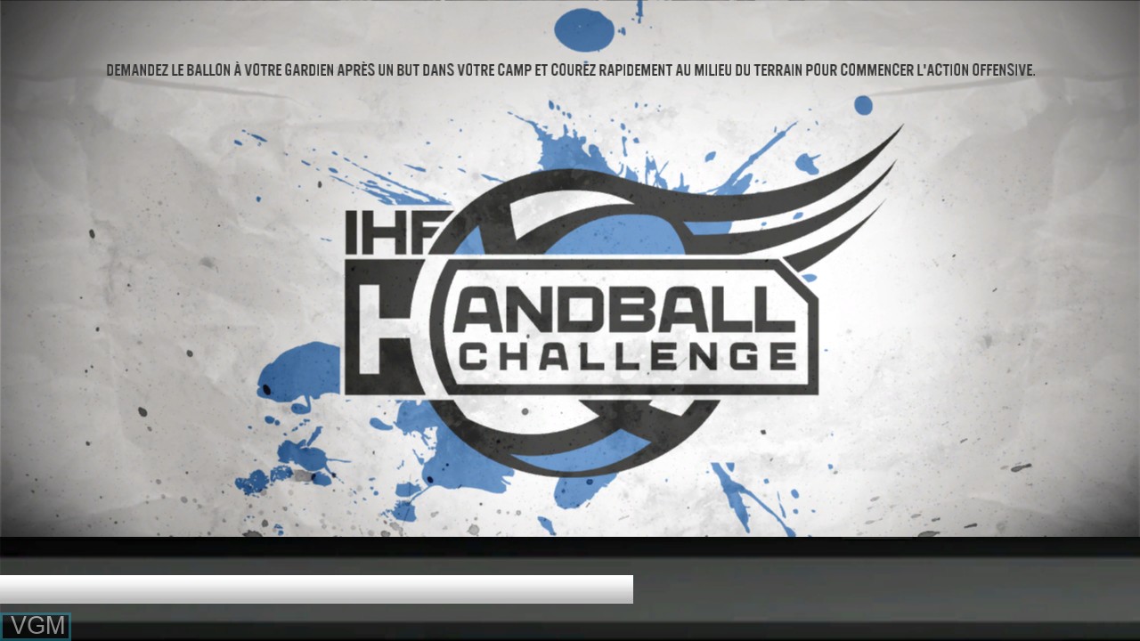Title screen of the game IHF Handball Challenge 14 on Microsoft Xbox 360