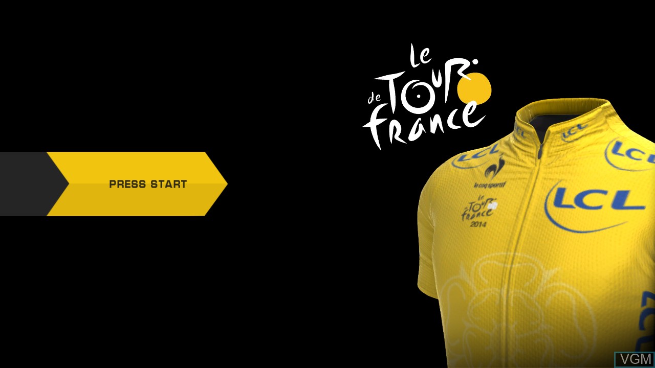Title screen of the game Tour de France 2014 on Microsoft Xbox 360