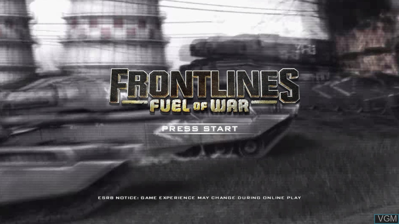 Title screen of the game Frontlines - Fuel of War on Microsoft Xbox 360