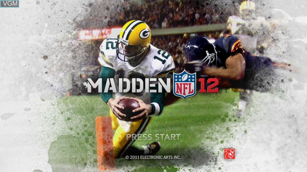 Title screen of the game Madden NFL 12 on Microsoft Xbox 360