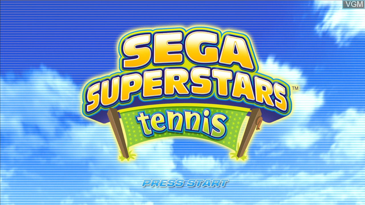Title screen of the game Sega Superstars Tennis on Microsoft Xbox 360