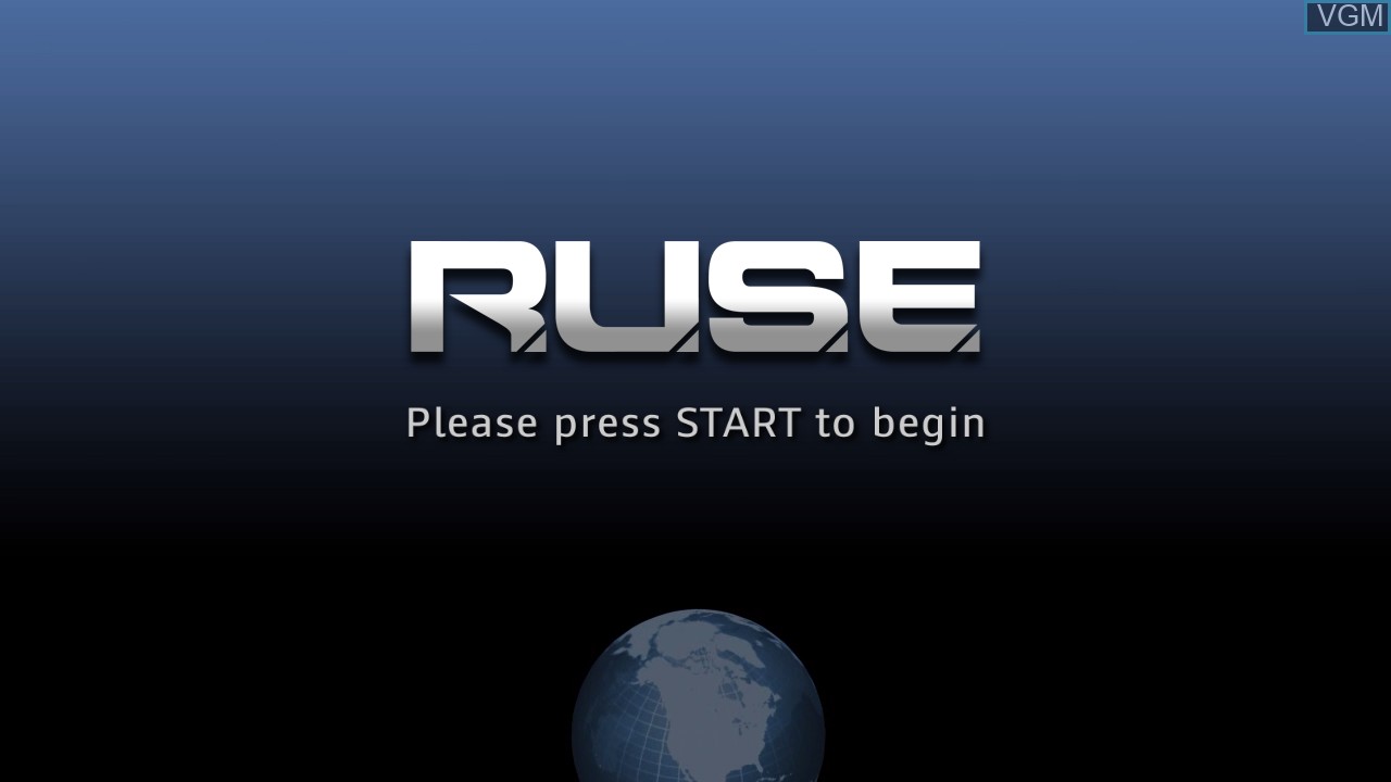 Title screen of the game R.U.S.E. on Microsoft Xbox 360