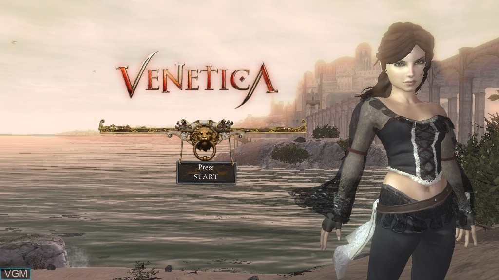Title screen of the game Venetica on Microsoft Xbox 360