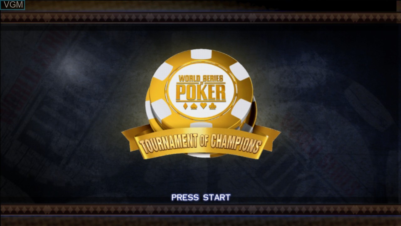 Title screen of the game World Series of Poker - Tournament of Champions on Microsoft Xbox 360