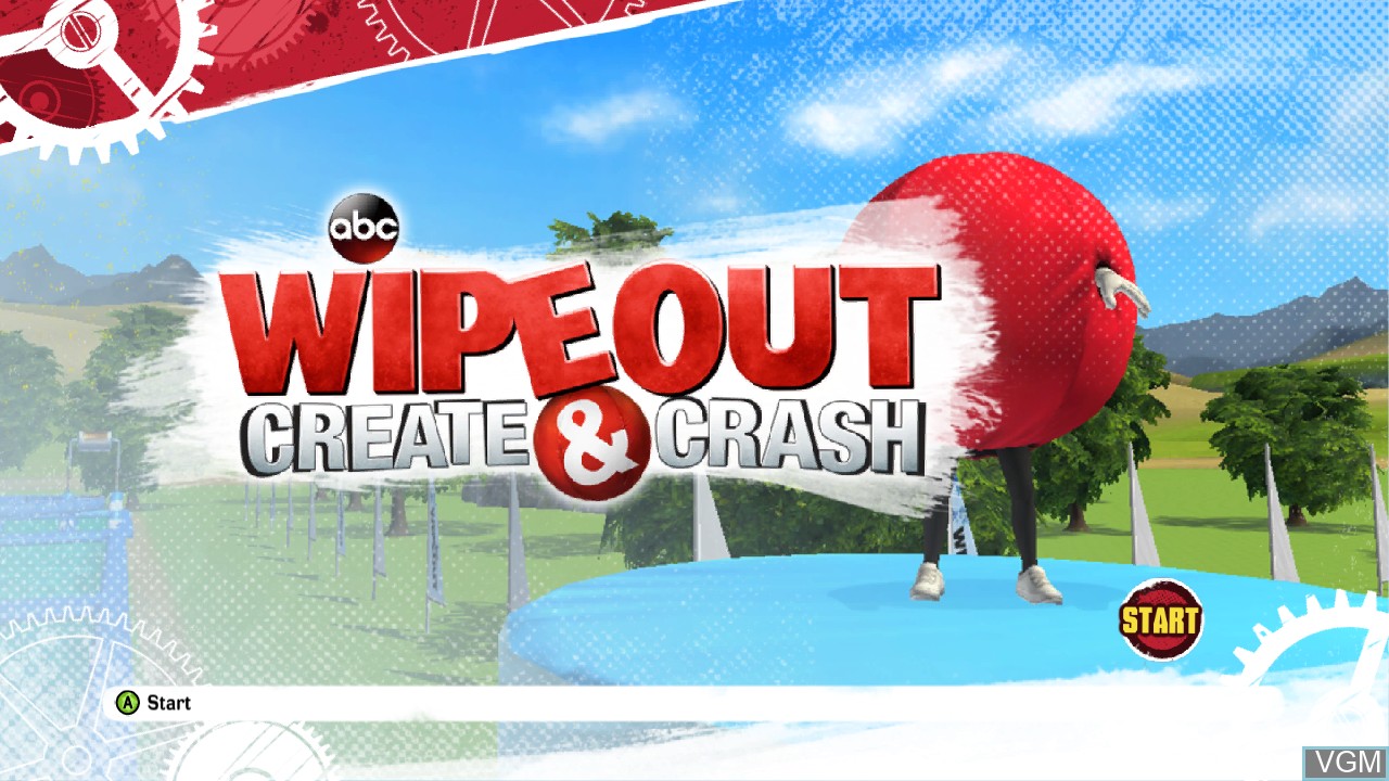 Title screen of the game Wipeout - Create & Crash on Microsoft Xbox 360