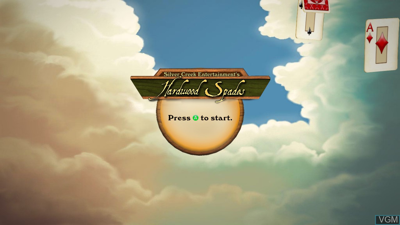 Title screen of the game Hardwood Spades on Microsoft Xbox 360