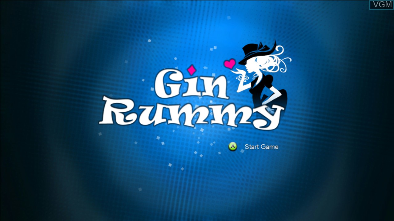 Title screen of the game Gin Rummy on Microsoft Xbox 360