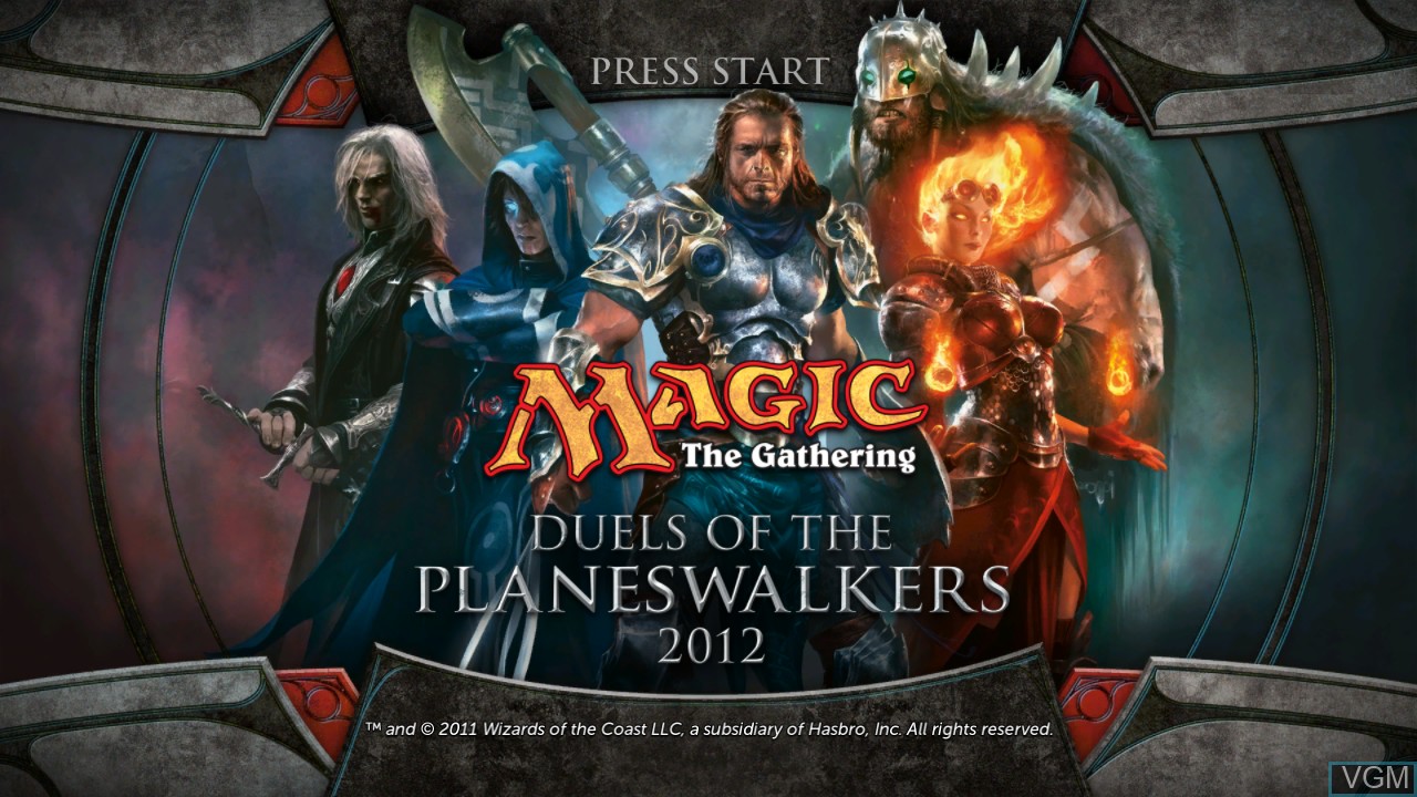 Title screen of the game Magic - The Gathering - Duels of the Planeswalkers 2012 on Microsoft Xbox 360