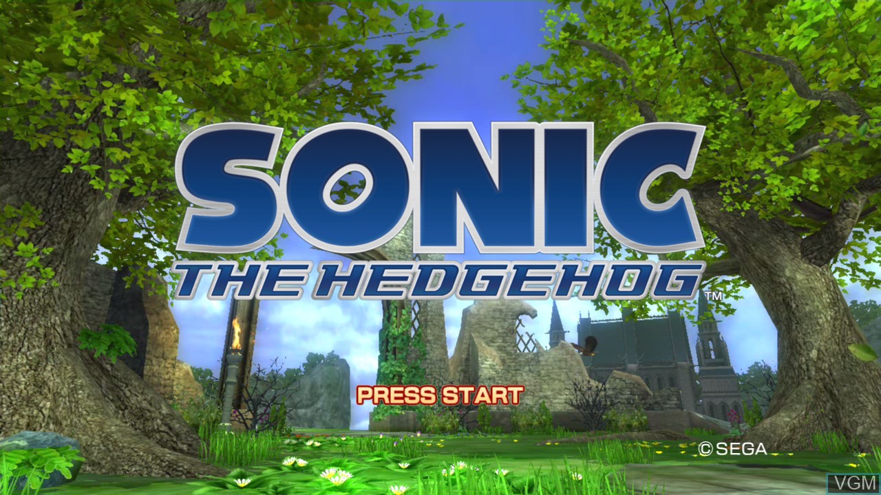 Title screen of the game Sonic the Hedgehog on Microsoft Xbox 360