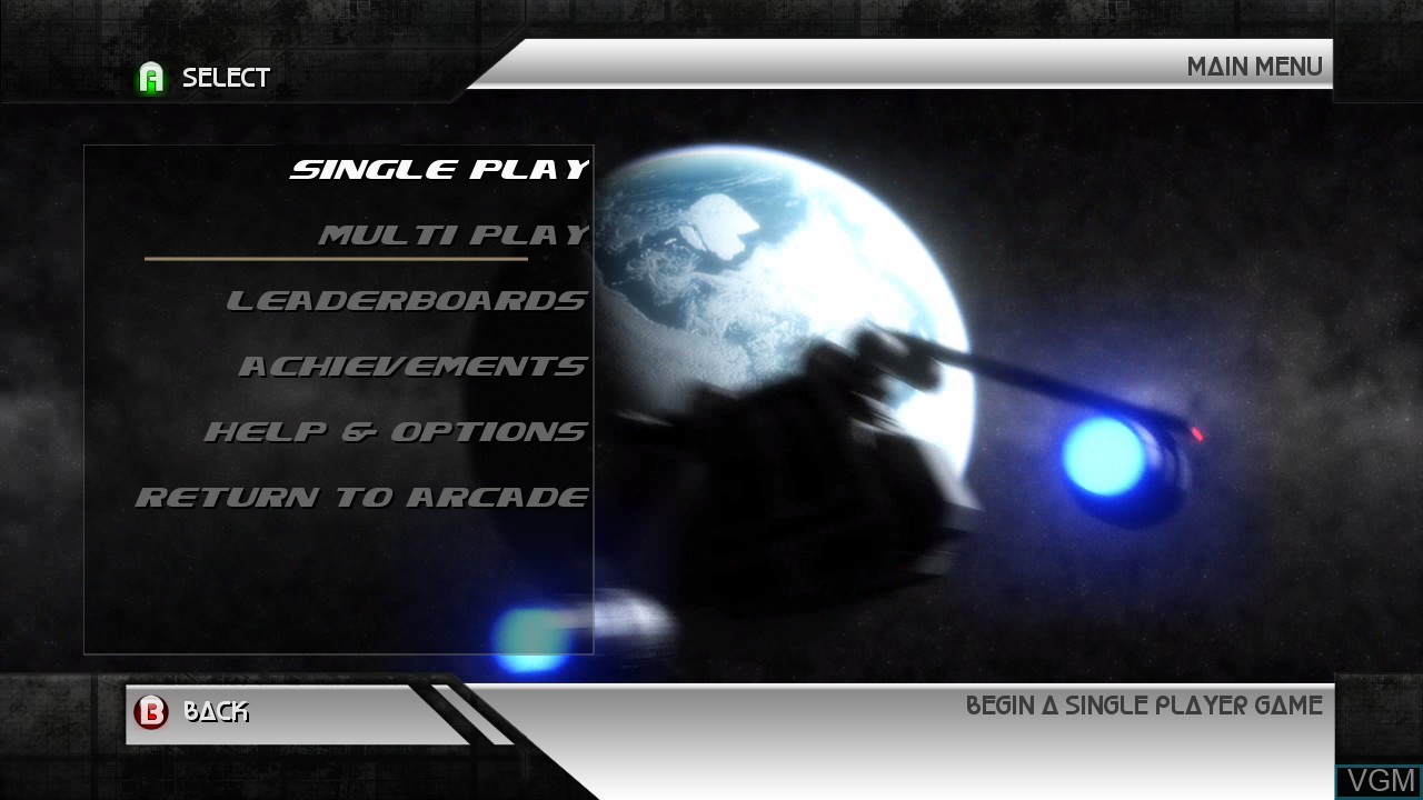 Menu screen of the game Screwjumper! on Microsoft Xbox 360