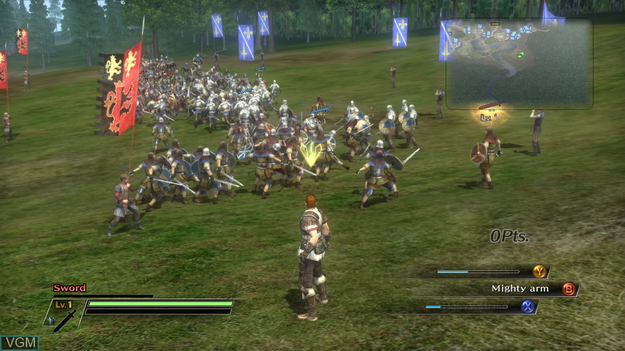 In-game screen of the game Bladestorm - The Hundred Years' War on Microsoft Xbox 360