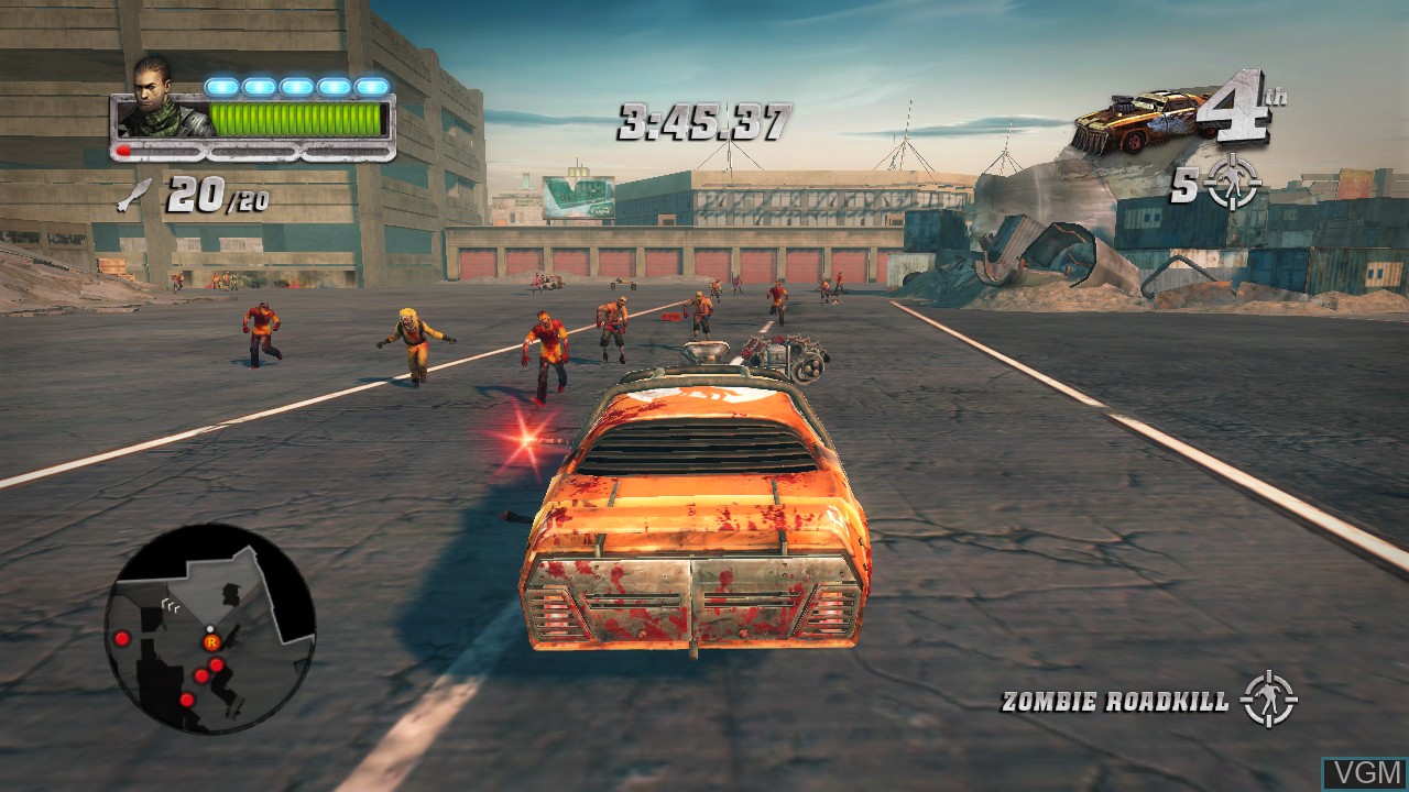 In-game screen of the game Blood Drive on Microsoft Xbox 360