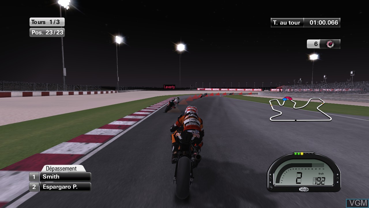 In-game screen of the game MotoGP 14 on Microsoft Xbox 360