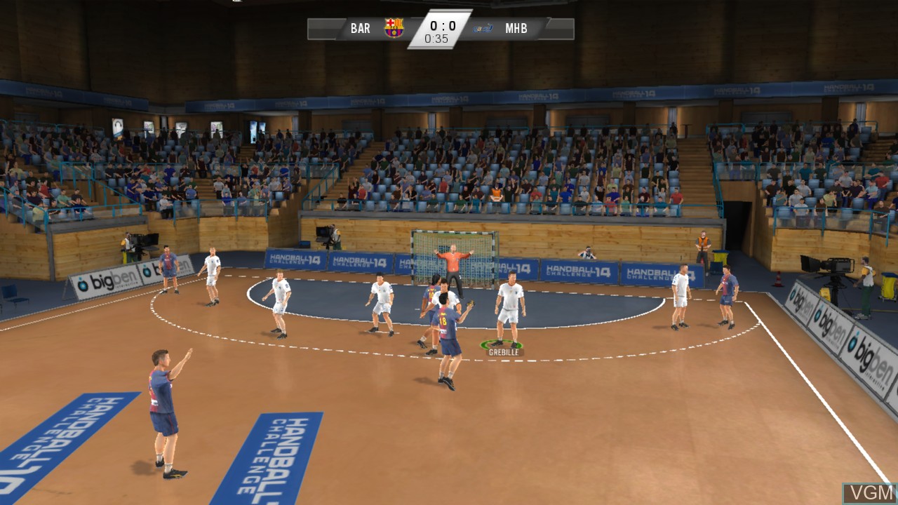 In-game screen of the game IHF Handball Challenge 14 on Microsoft Xbox 360
