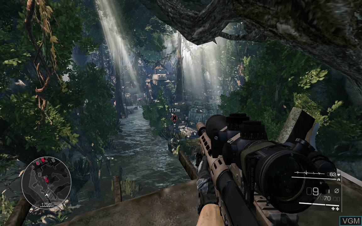 In-game screen of the game Sniper - Ghost Warrior 2 on Microsoft Xbox 360