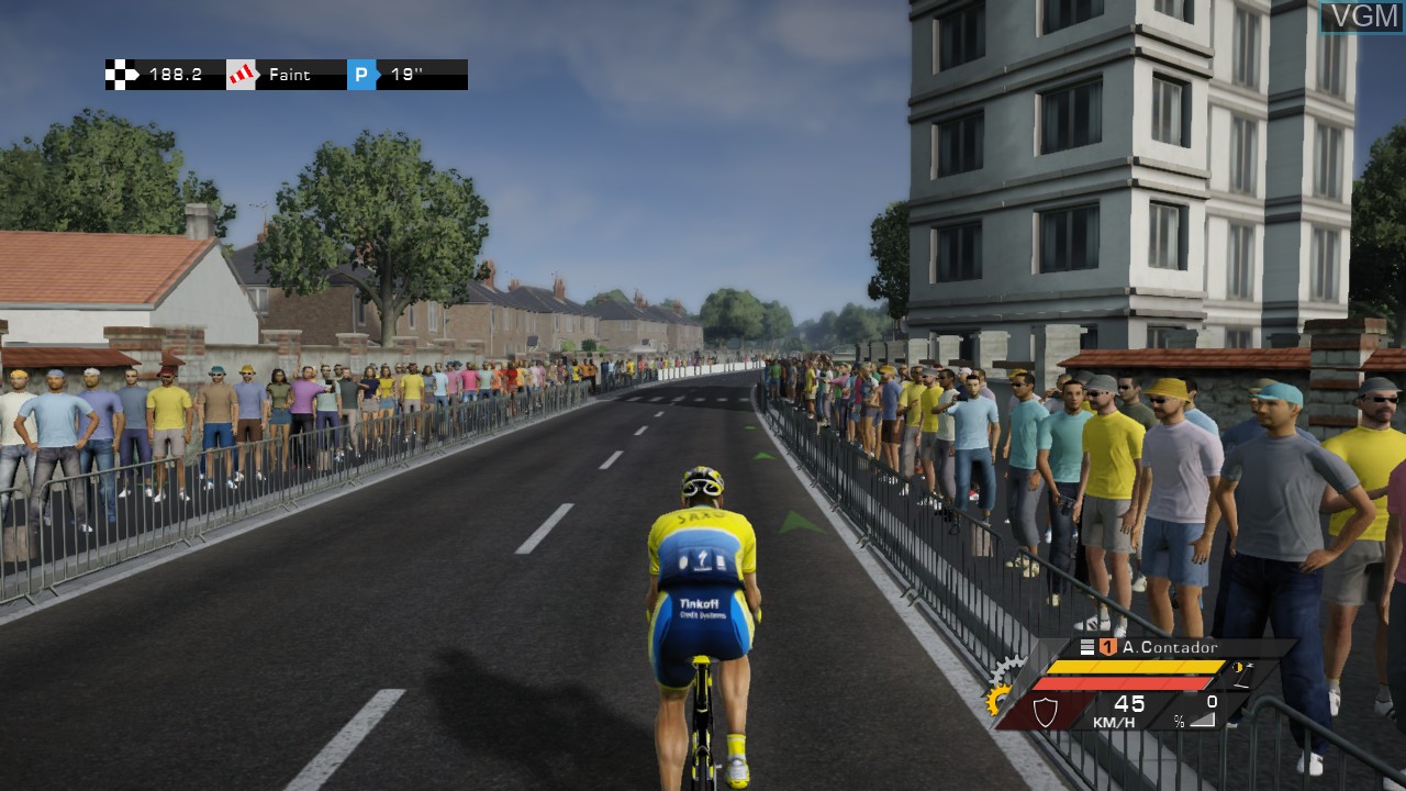 In-game screen of the game Tour de France 2014 on Microsoft Xbox 360