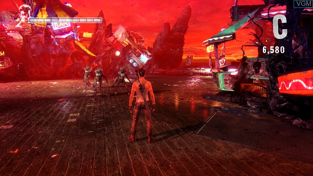 In-game screen of the game DmC - Devil May Cry on Microsoft Xbox 360
