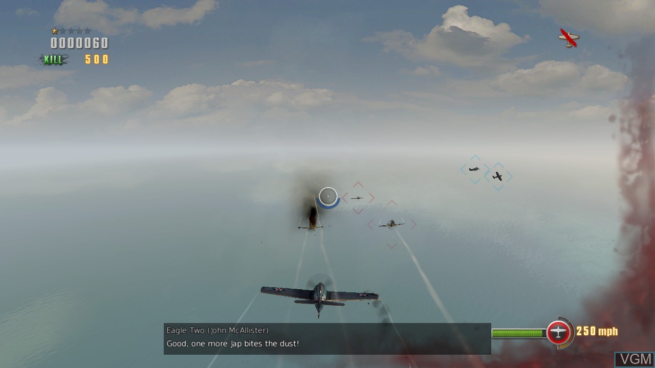 In-game screen of the game Combat Wings - The Great Battles of WWII on Microsoft Xbox 360