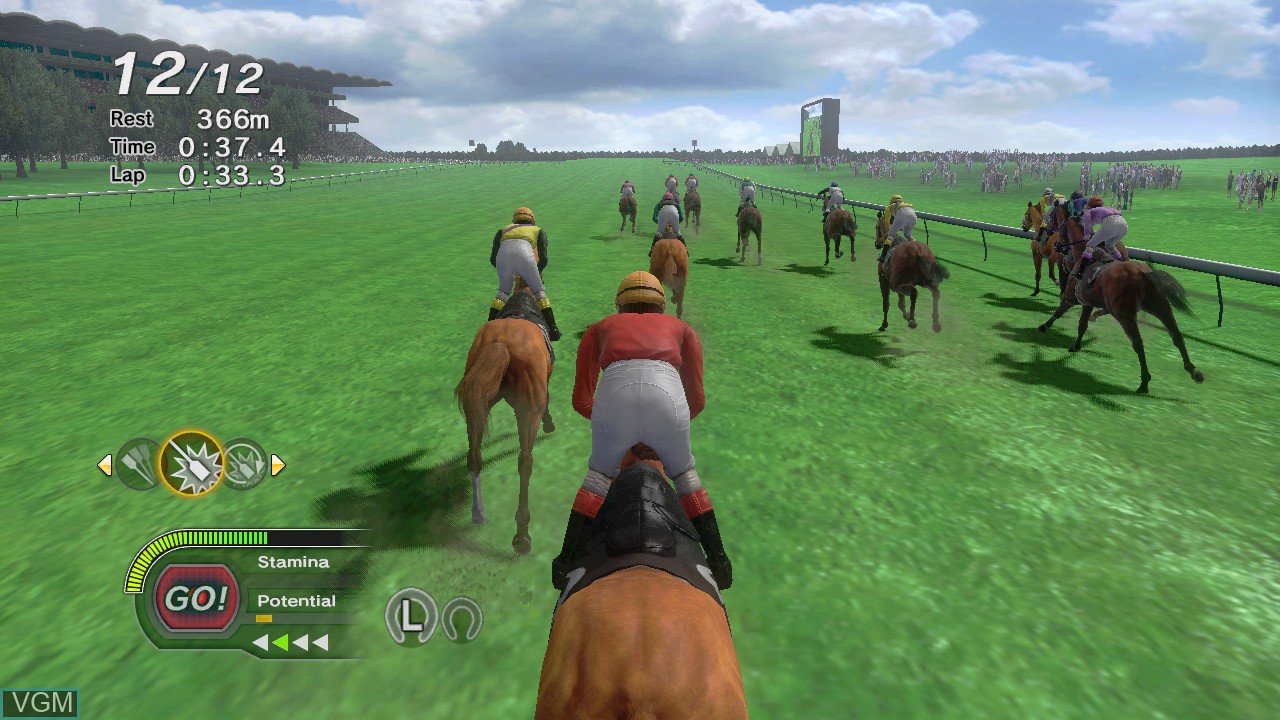 In-game screen of the game Champion Jockey - G1 Jockey & Gallop Racer on Microsoft Xbox 360