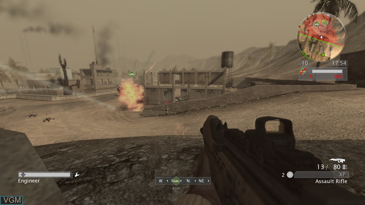 In-game screen of the game Enemy Territory - Quake Wars on Microsoft Xbox 360