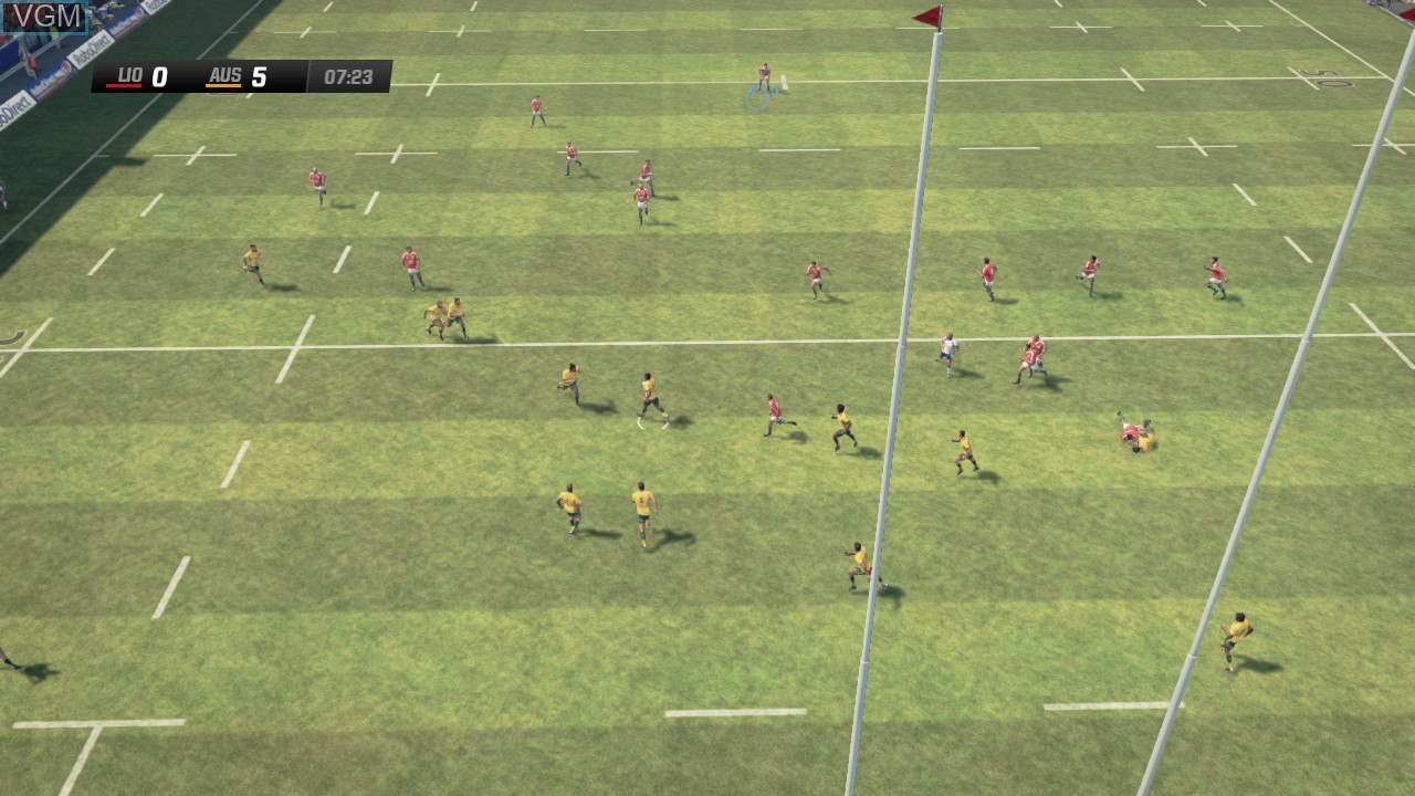 In-game screen of the game Rugby Challenge 2 - The Lions Tour Edition on Microsoft Xbox 360