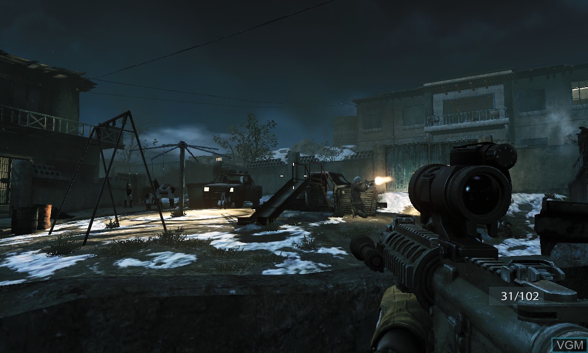 In-game screen of the game Medal of Honor on Microsoft Xbox 360
