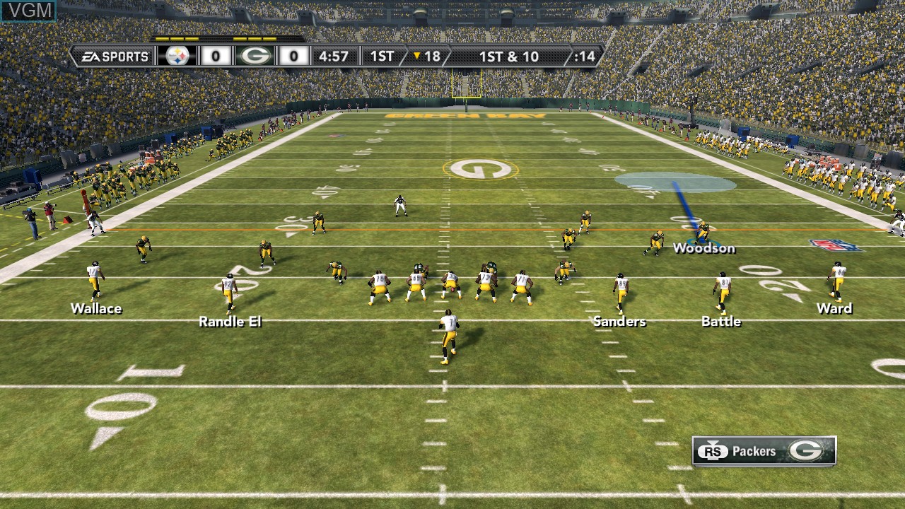 In-game screen of the game Madden NFL 12 on Microsoft Xbox 360