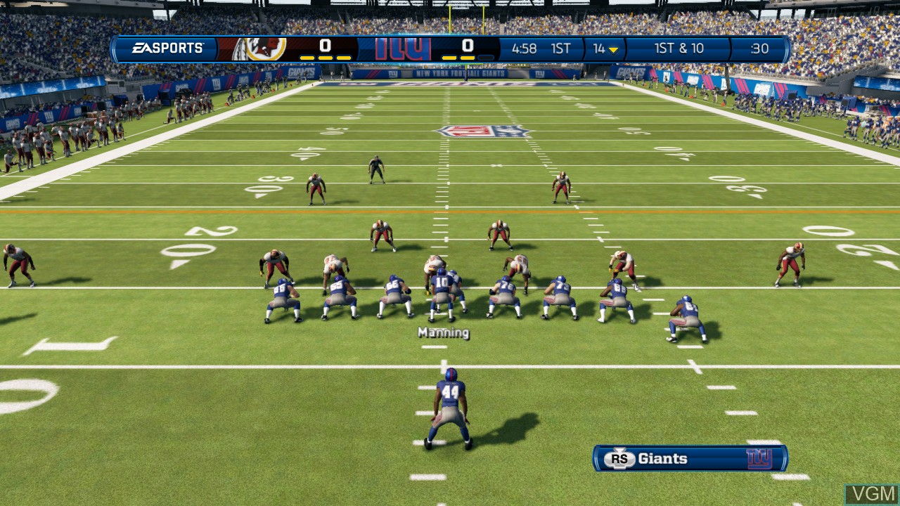 In-game screen of the game Madden NFL 13 on Microsoft Xbox 360