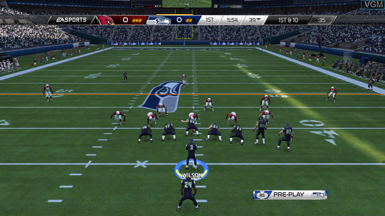 In-game screen of the game Madden NFL 15 on Microsoft Xbox 360
