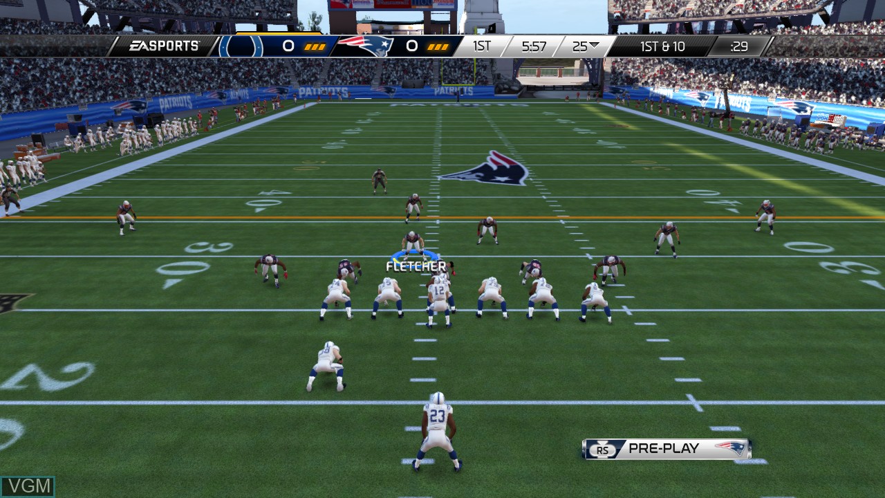 In-game screen of the game Madden NFL 16 on Microsoft Xbox 360
