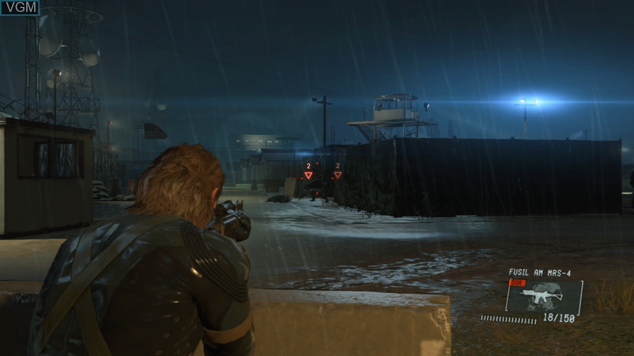 In-game screen of the game Metal Gear Solid V - Ground Zeroes on Microsoft Xbox 360