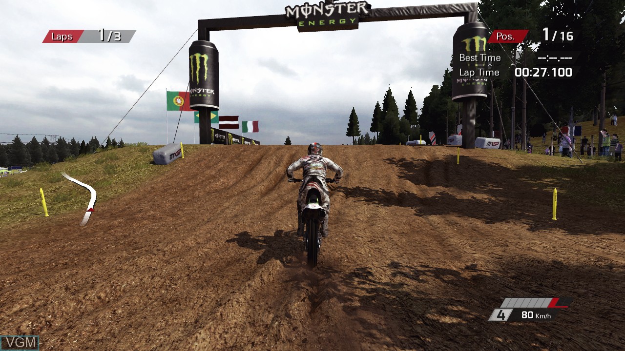 In-game screen of the game MXGP - The Official Motocross Videogame on Microsoft Xbox 360