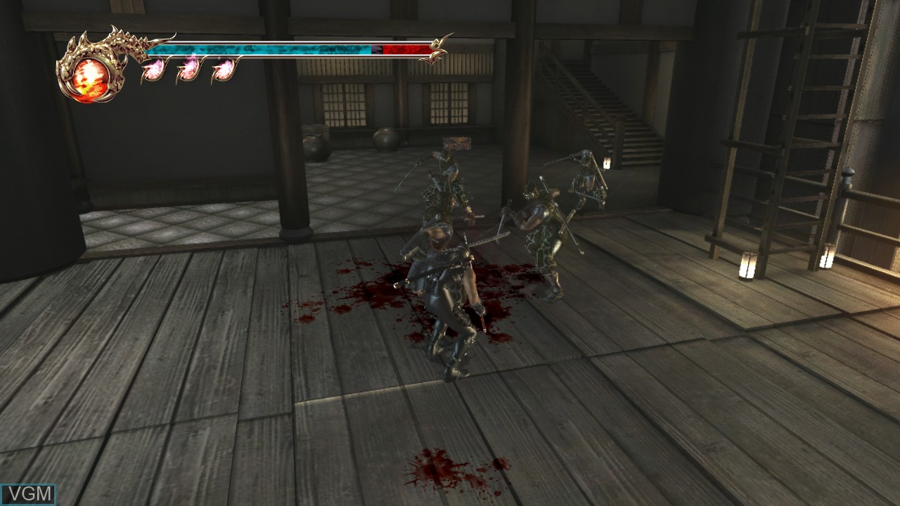 In-game screen of the game Ninja Gaiden II on Microsoft Xbox 360