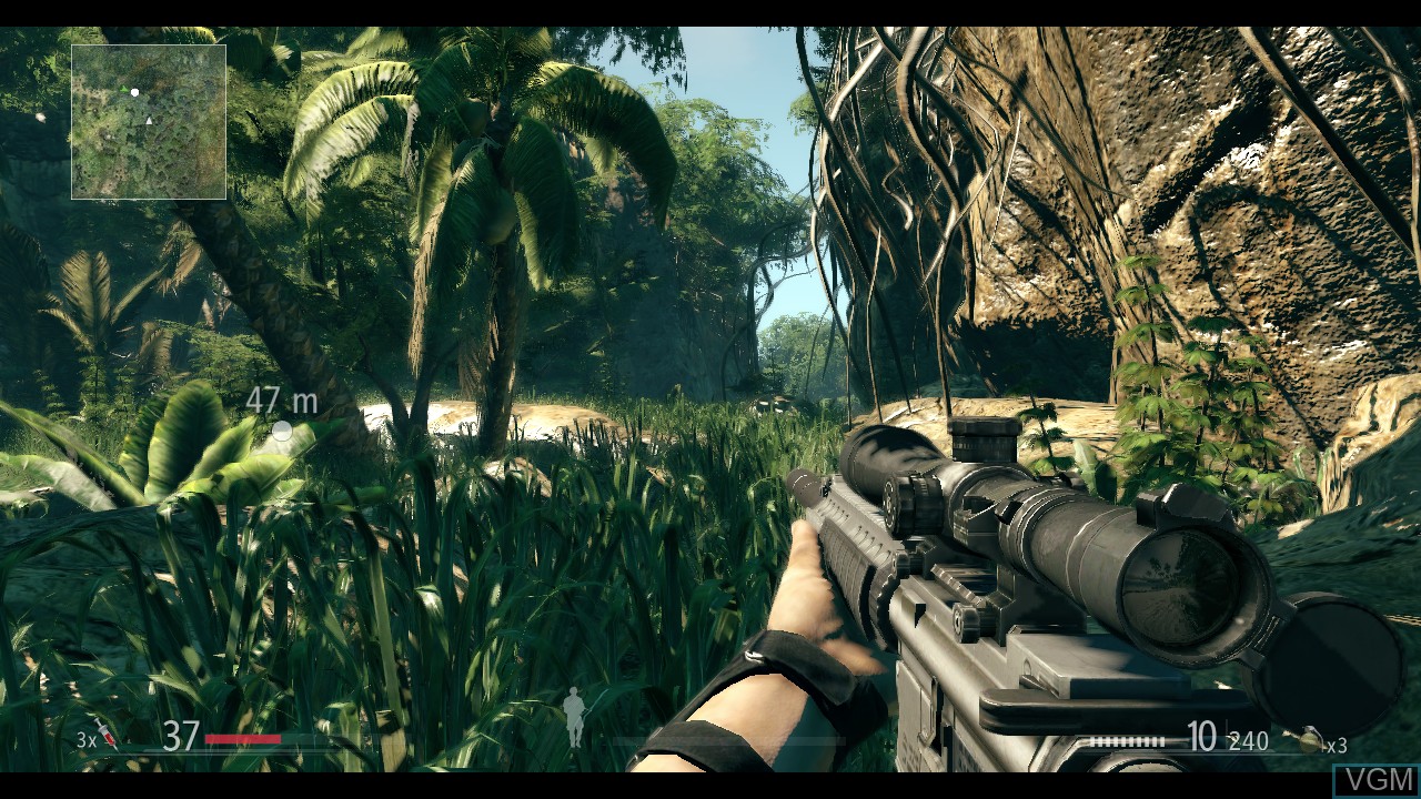 In-game screen of the game Sniper - Ghost Warrior on Microsoft Xbox 360