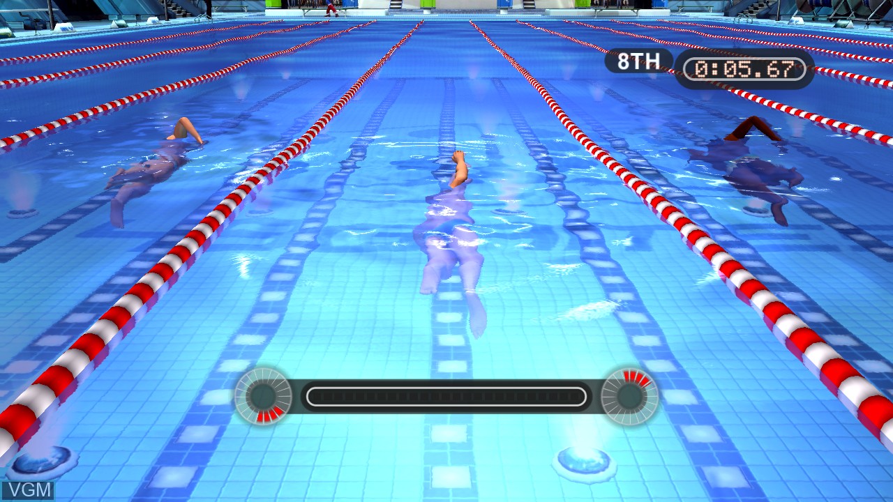 In-game screen of the game Summer Athletics 2009 on Microsoft Xbox 360