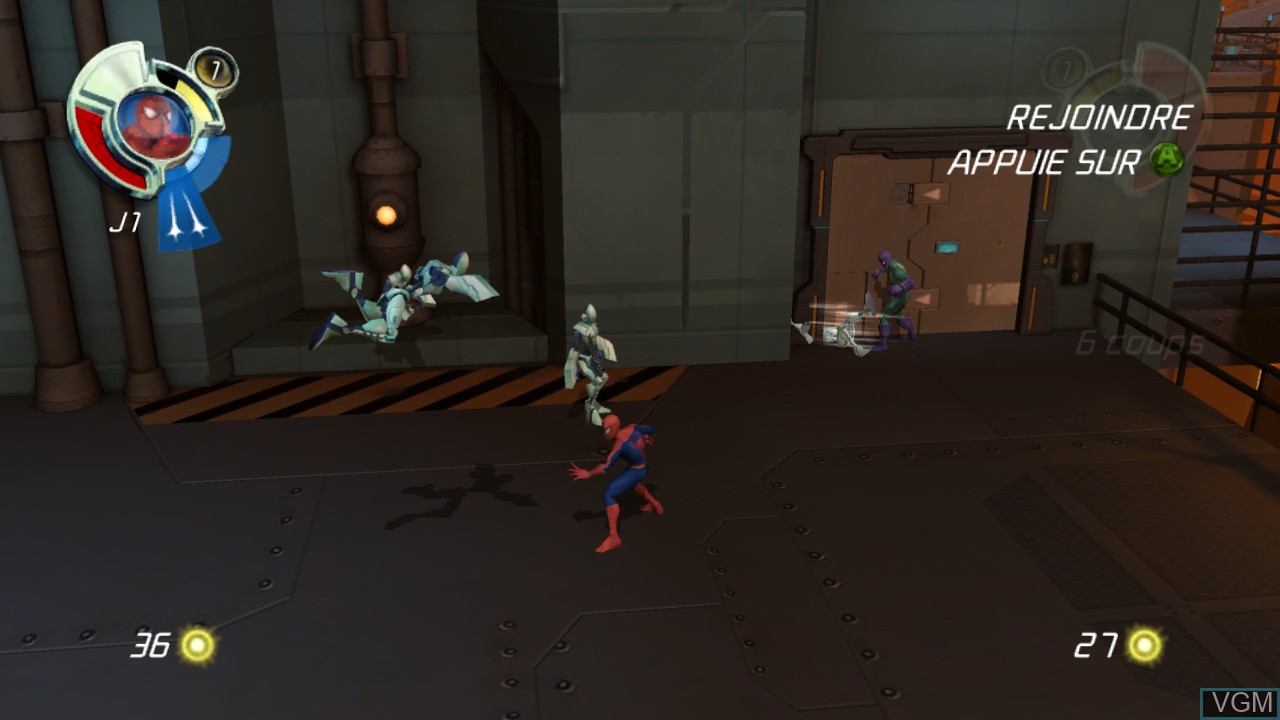 In-game screen of the game Spider-Man - Friend or Foe on Microsoft Xbox 360