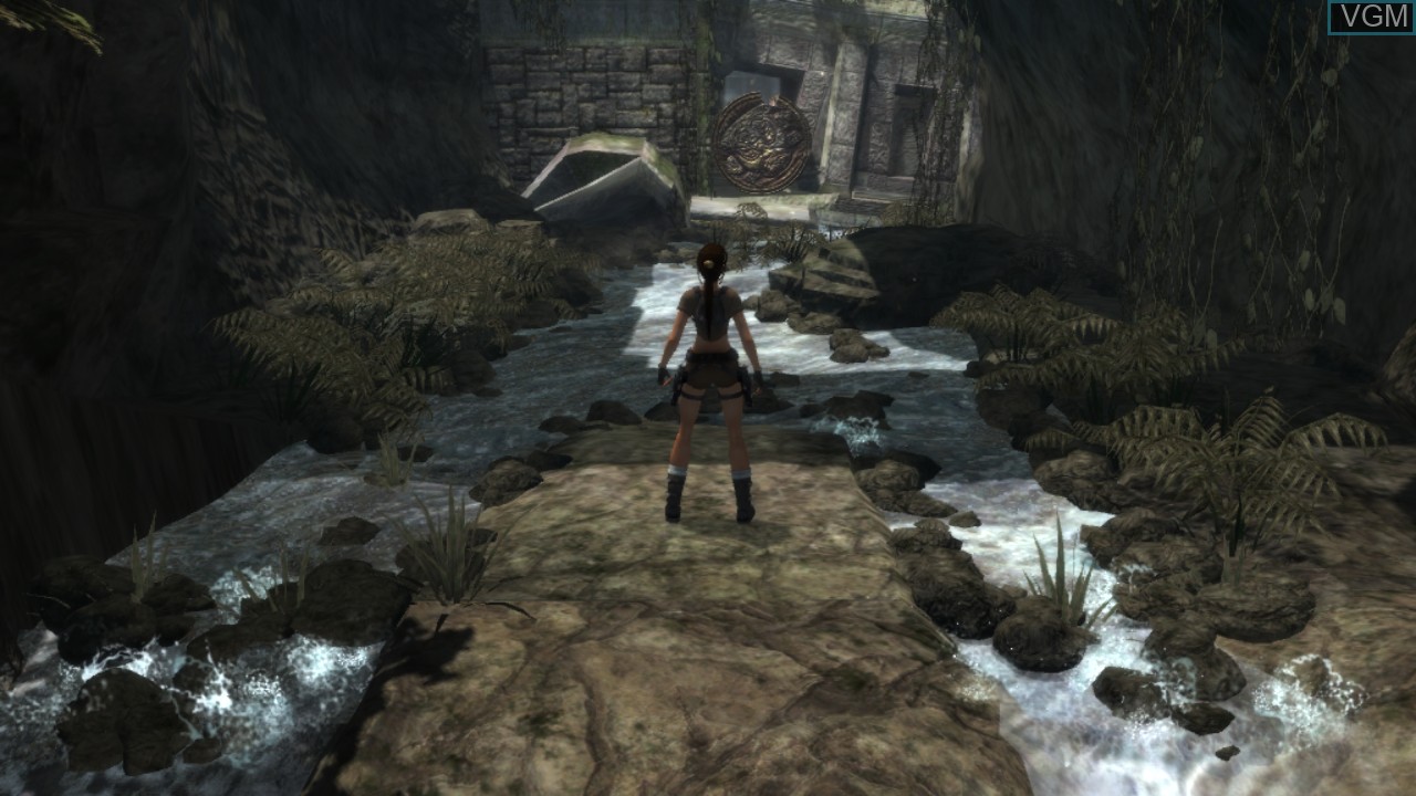 In-game screen of the game Tomb Raider - Legend on Microsoft Xbox 360