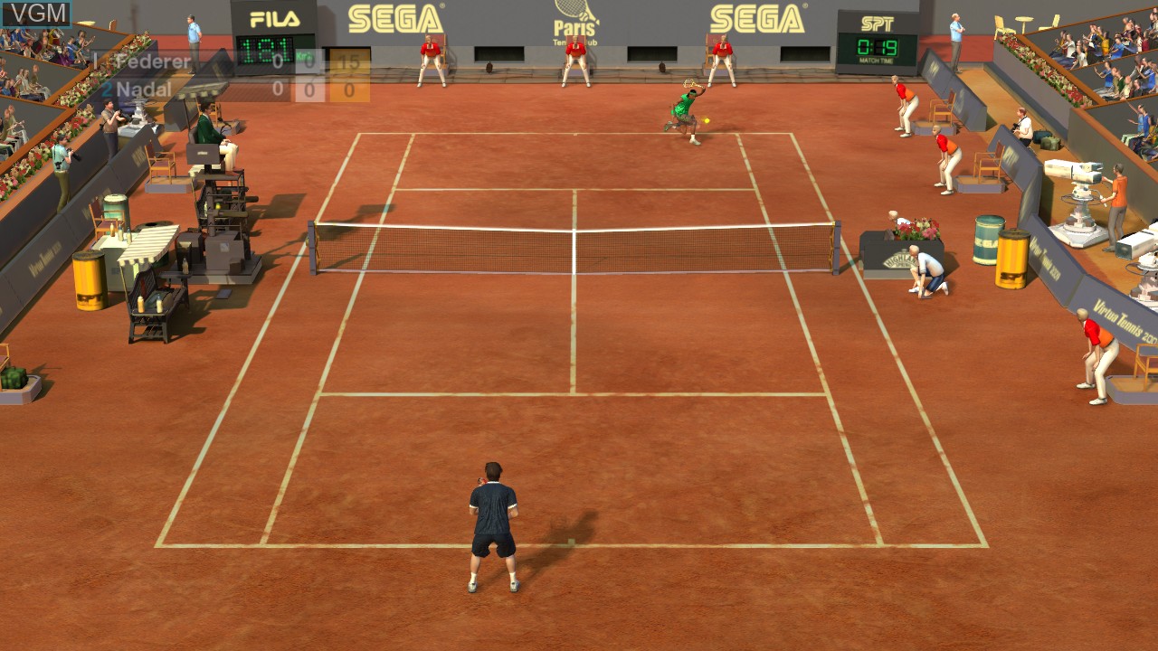 In-game screen of the game Virtua Tennis 2009 on Microsoft Xbox 360