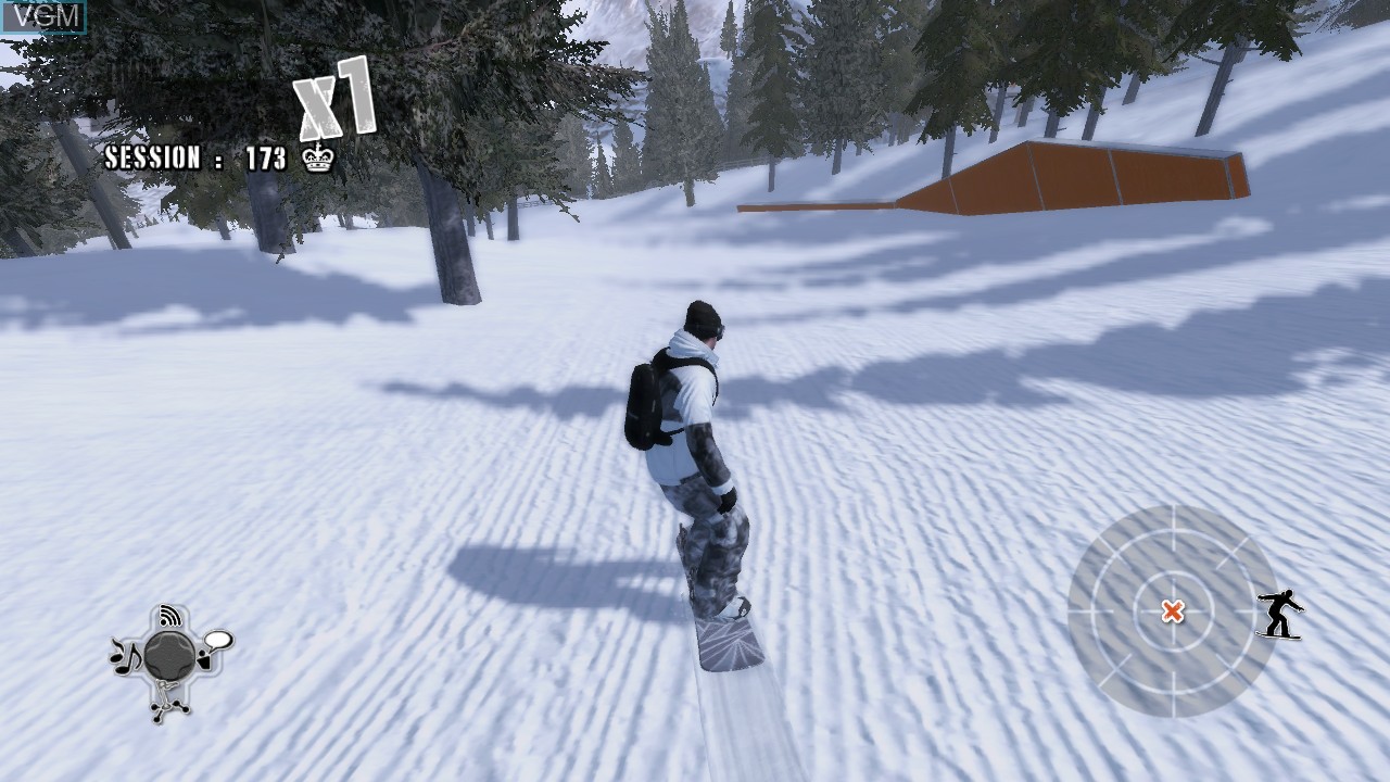 In-game screen of the game Shaun White Snowboarding on Microsoft Xbox 360