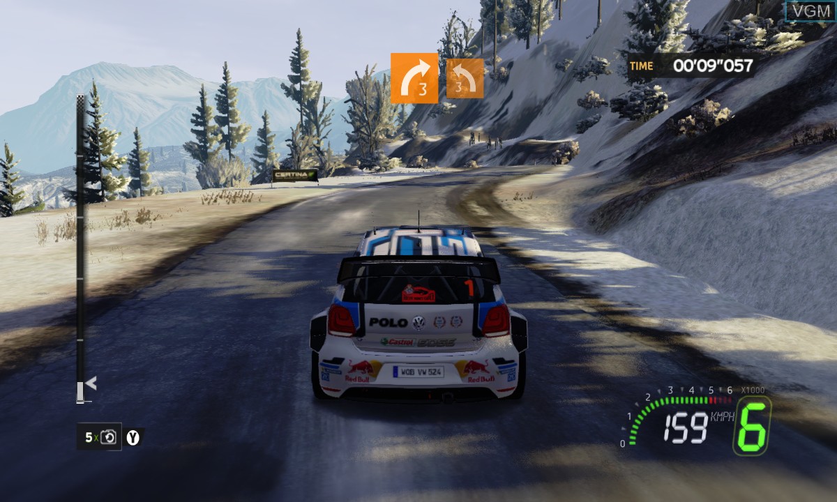 In-game screen of the game WRC 5 - FIA World Rally Championship on Microsoft Xbox 360