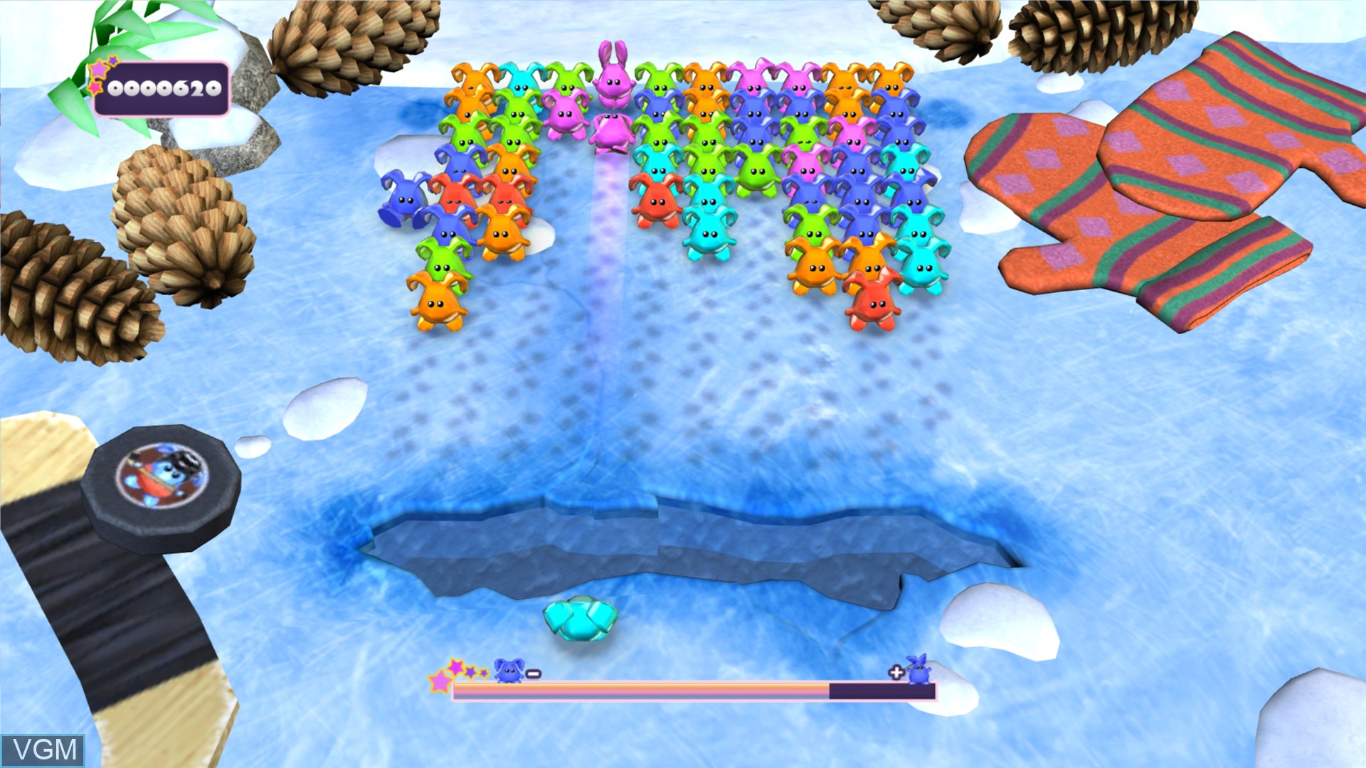 In-game screen of the game Boogie Bunnies on Microsoft Xbox 360