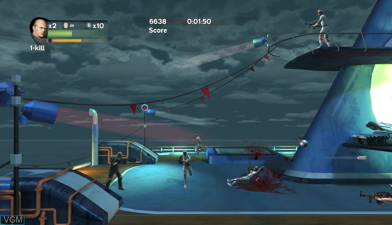 In-game screen of the game Matt Hazard - Blood Bath and Beyond on Microsoft Xbox 360