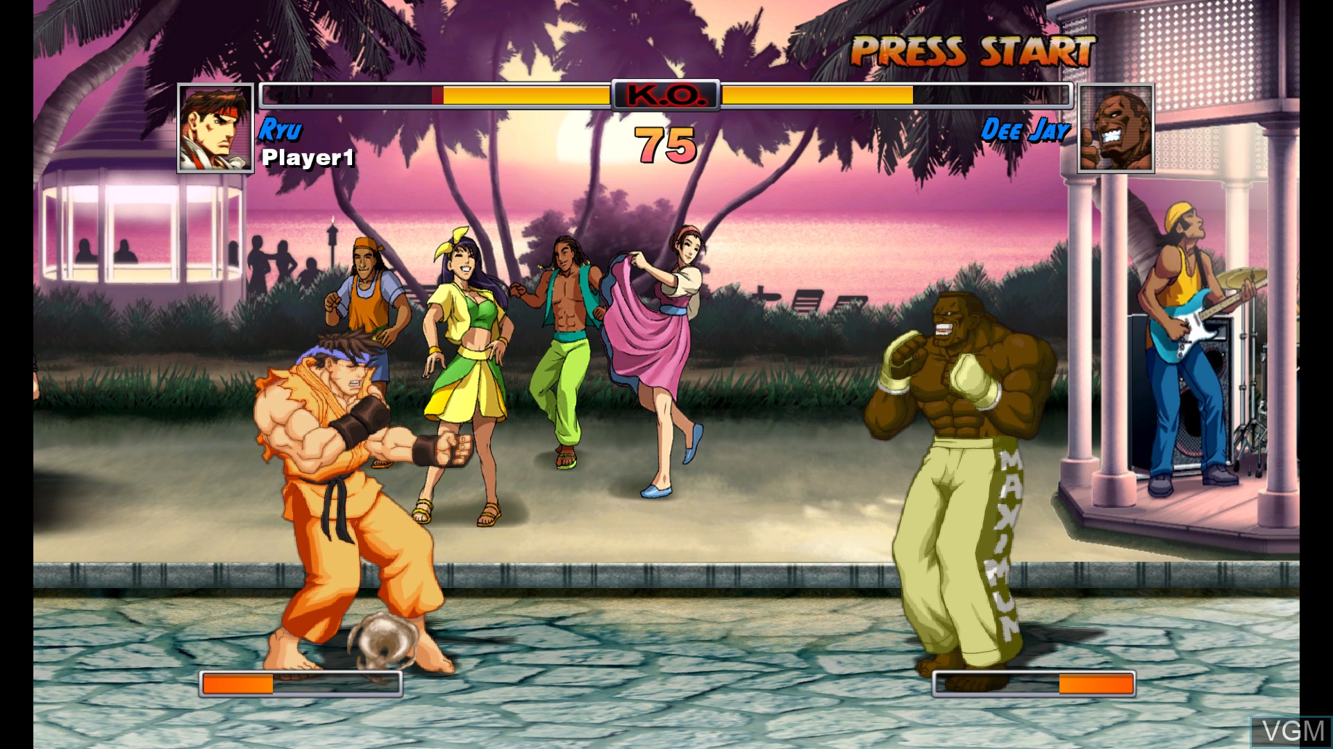 In-game screen of the game Super Street Fighter II Turbo HD Remix on Microsoft Xbox 360