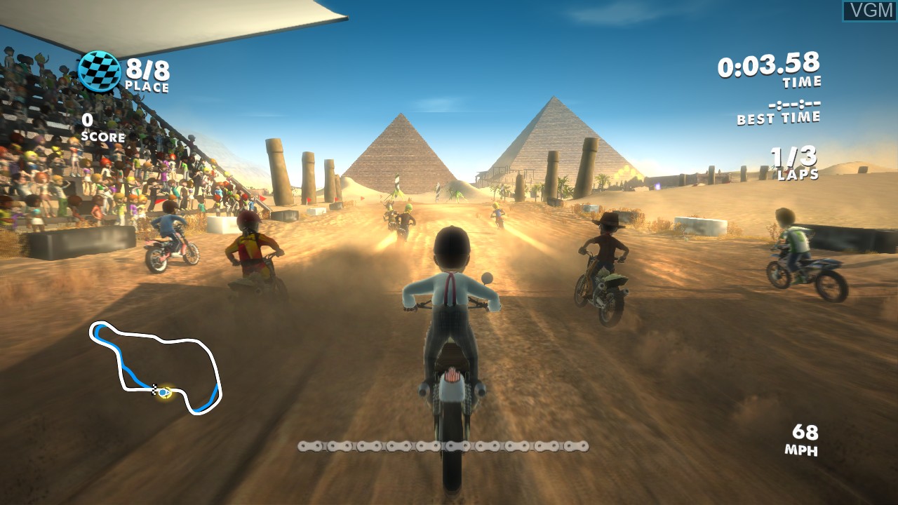 In-game screen of the game Motocross Madness on Microsoft Xbox 360