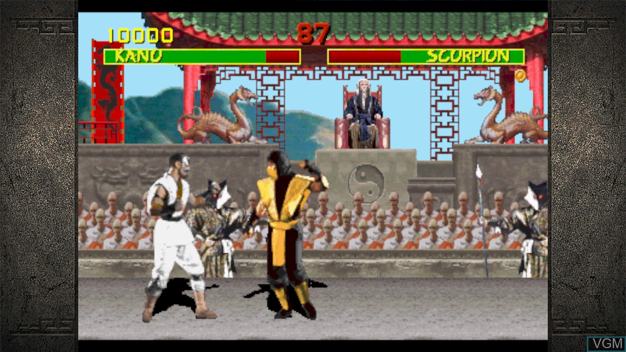 In-game screen of the game Mortal Kombat Arcade Kollection on Microsoft Xbox 360