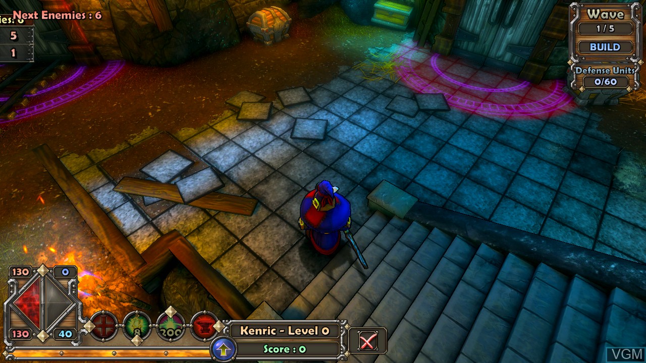 In-game screen of the game Dungeon Defenders on Microsoft Xbox 360