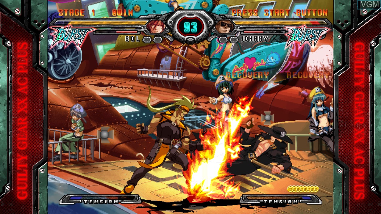 In-game screen of the game Guilty Gear XX Accent Core Plus on Microsoft Xbox 360